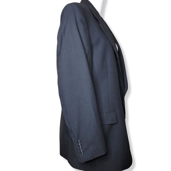 Roundtree & Yorke Dillard's Double Button Suit Jacket Black - Picture 13 of 14